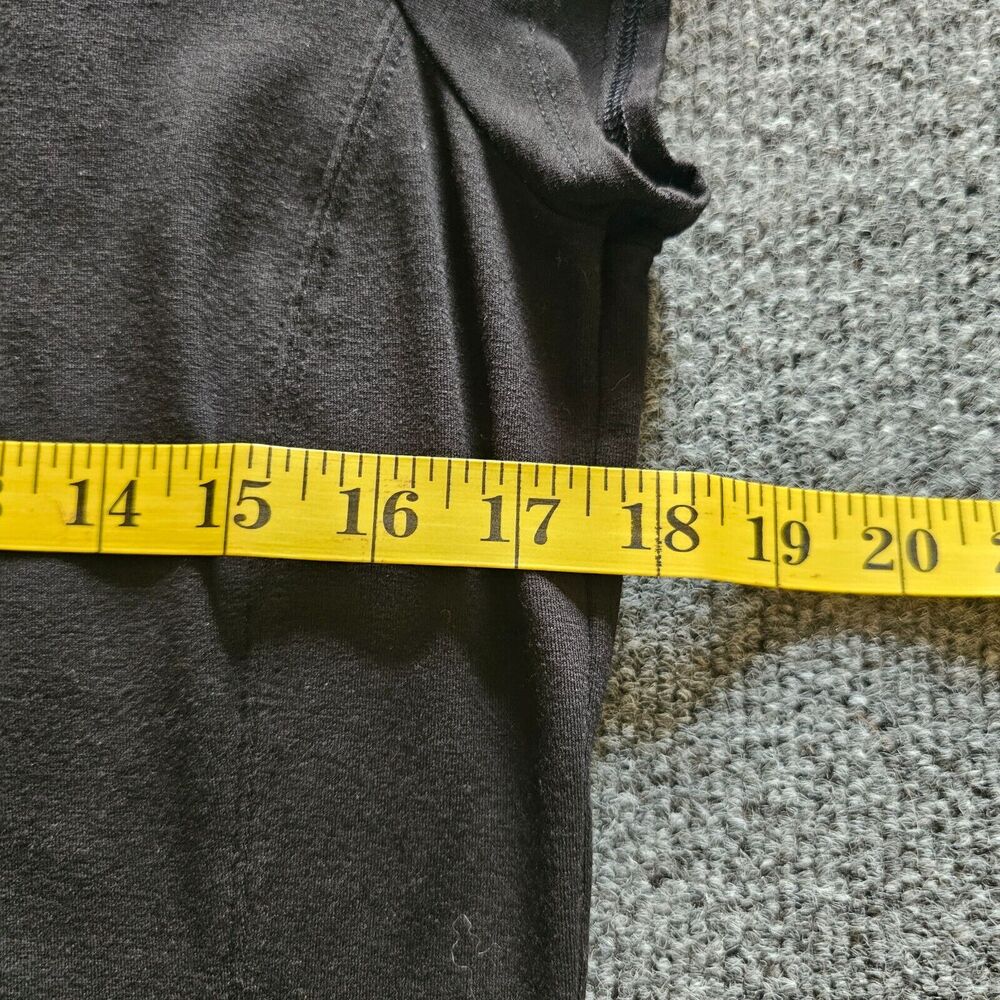 Talbots Dress Womens Medium Black Short Sleeve Fitted Stretchy Neutral Basic - Picture 5 of 9